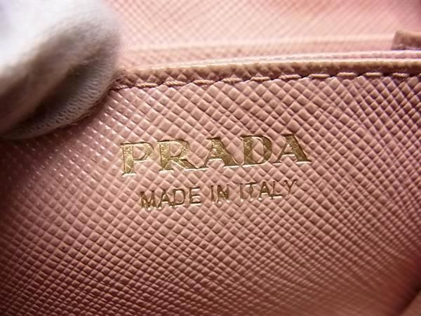 1円 ■美品■ PRADA プラダ サフィアーノレザー コインケース コインパース 小銭入れ レディース ピンク系 FA7077_画像4