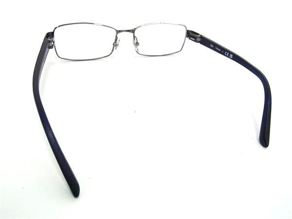 1円 ■美品■ Ray-Ban レイバン RB 8726D 1000 55□17 140 度入り メガネ 眼鏡 めがね メンズ レディース シルバー系×ネイビー系 FA7044_画像2