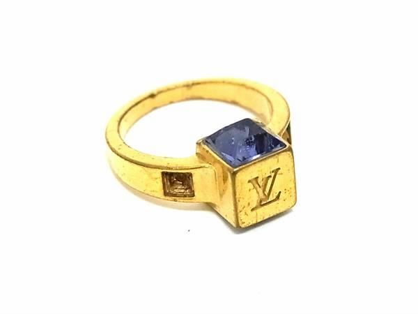 1円 LOUIS VUITTON ルイヴィトン M67005 バーグ ギャンブル リング 指輪 アクセサリー 表記サイズS (約6号) ゴールド系 FA6935_画像1