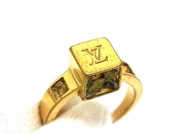 1 jpy LOUIS VUITTON Louis Vuitton M67005 bar g gambling ring ring accessory declared size S ( approximately 6 number ) gold group FA6935