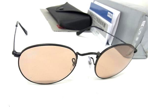 1円 ■新品同様■ Ray-Ban レイバン RB3447 ROUND METAL 002/4B 50□21 145 1N ラウンドメタル サングラス メガネ 眼鏡 ブラック系 AZ2716_画像1