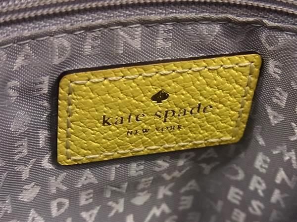 1円 ■美品■ kate spade ケイトスペード WKRU2485 レザー 2WAY クロスボディ ハンドバッグ ショルダー 斜め掛け イエロー系 AZ2469_画像6