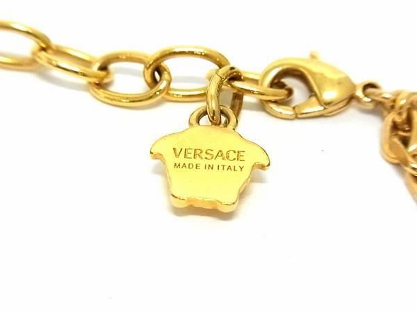 1円 ■美品■ VERSACE ヴェルサーチ メデューサ ネックレス ペンダント アクセサリー レディース ゴールド系 FA6709_画像4