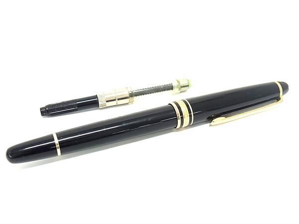 1円 ■美品■ MONT BLANC モンブラン マイスターシュテュック ペン先 14K 585 14金 万年筆 文房具 ステーショナリー ブラック系 AZ3304_画像1