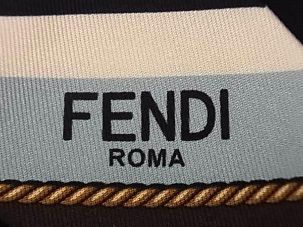 1円 ■美品■ FENDI フェンディ FXT011 ADFN TU ラッピー シルク100% マンマバケット バッグ柄 リボンスカーフ ツイリー ピンク系 AZ2753_画像3