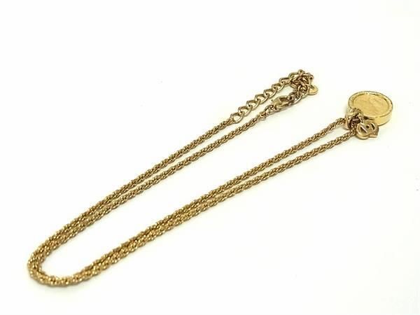 1円 ■美品■ ChristianDior クリスチャンディオール ヴィンテージ ラインストーン ネックレス アクセサリー ゴールド系 FA6945_画像2