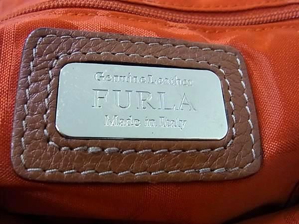 1円 ■美品■ FURLA フルラ レザー 2WAY ハンドバッグ ショルダーバッグ トート 肩掛け レディース ブラウン系 AZ2555_画像6