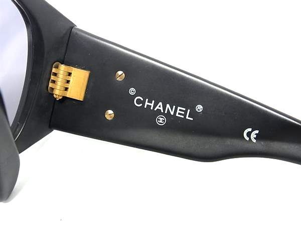 1円 ■美品■ CHANEL シャネル 01451 90405 ココマーク サングラス メガネ 眼鏡 レディース ブラック系 AZ3550_画像5