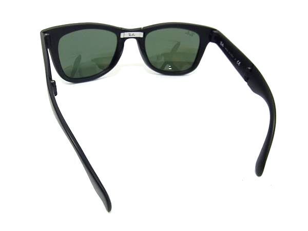 1円 ■美品■ Ray-Ban レイバン 4105 601-S ウェイファーラー 折りたたみ式 サングラス メガネ 眼鏡 ブラック系 AZ3091_画像2
