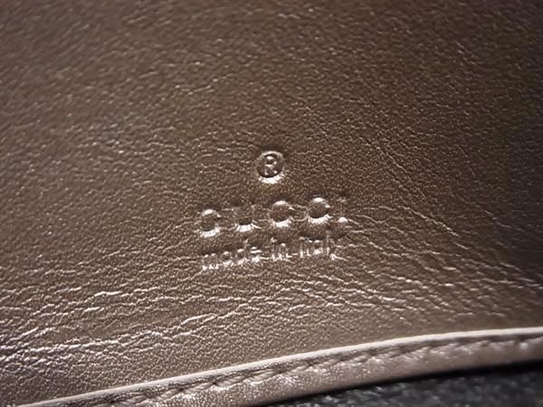 1円 GUCCI グッチ 232434 インターロッキングG マイクロGG グッチシマ レザー 二つ折り 長財布 ウォレット ピンクブラウン系 AX6551_画像6