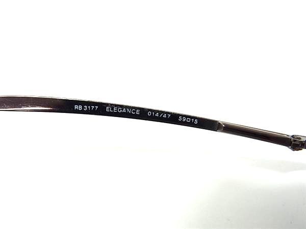 1円 Ray-Ban レイバン RB3177 ELEGANCE 014/47 59□15 オリンピアン サングラス 眼鏡 メガネ メンズ レディース ブラウン系 AZ2734_画像3