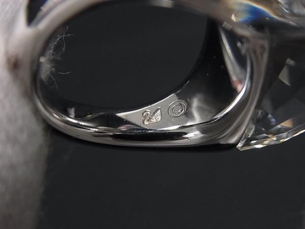 1 jpy # beautiful goods # SWAROVSKI Swarovski crystal Heart ring ring accessory declared size 52( approximately 11 number ) silver group AW9769