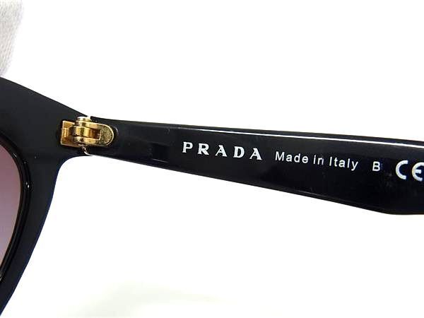 1円 ■美品■ PRADA プラダ SPR 04P べっ甲調 カラーストーン サングラス メガネ 眼鏡 レディース ブラック系 AZ3613_画像5