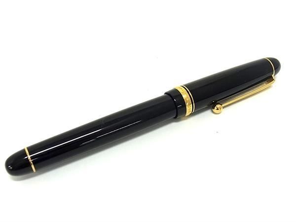 1円 ■美品■ PILOT パイロット カスタム74 ペン先 14K 585 14金 万年筆 筆記用具 文房具 ステーショナリー ブラック系 AZ2636_画像1