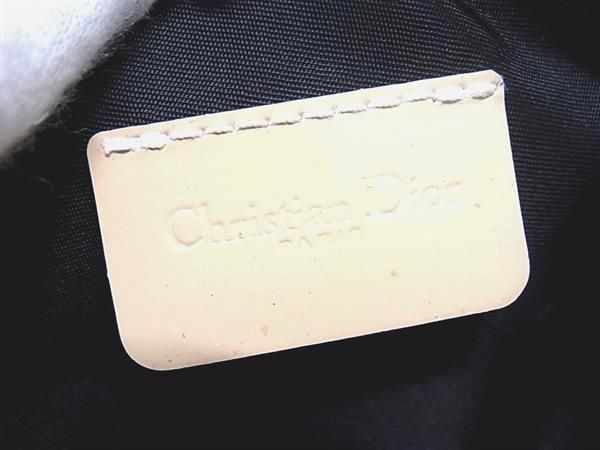 1円 ChristianDior ディオール トロッター PVC×パテントレザー マルチポーチ マルチケース 小物入れ ブラック系×アイボリー系 FA8088_画像4