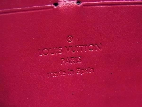 1円 LOUIS VUITTON ルイヴィトン M91597 モノグラムヴェルニ ジッピーウォレット ラウンドファスナー 長財布 ウォレット レッド系 FA8134_画像5