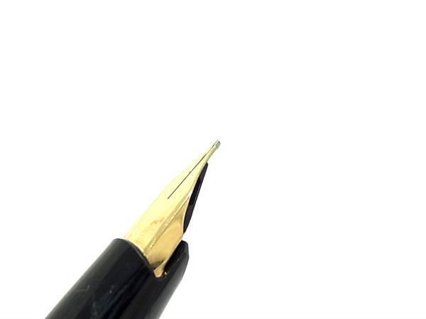 1円 ■美品■ MONT BLANC モンブラン ペン先14K 585 14金 万年筆 筆記用具 文房具 ステーショナリー ブラック系×ゴールド系 AY2685_画像3