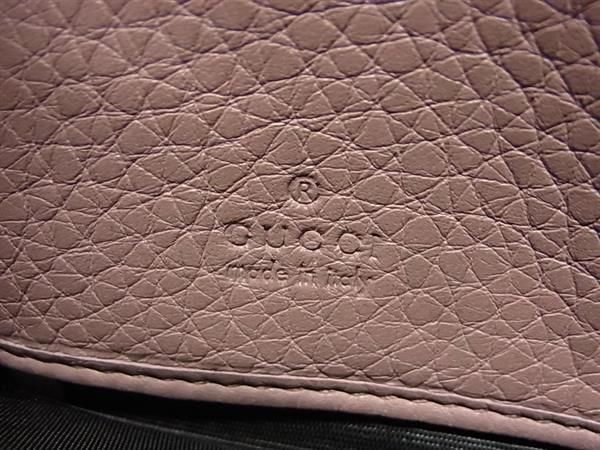 1円 GUCCI グッチ 307984 496334 バンブー レザー タッセル ラウンドファスナー 長財布 ウォレット 小銭入れ ピンクベージュ系 AW9977_画像5