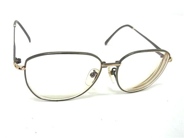 1円 ■美品■ GUCCI グッチ GG-3502 55□15 135 度入り メガネ 眼鏡 めがね レディース メンズ ブラック系×グレー系 BK1704_画像1