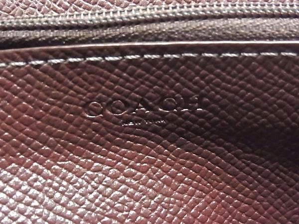 1円 ■極美品■ COACH コーチ 54007 レザー ラウンドファスナー 長財布 ウォレット 小銭入れ 札入れ レディース レッド系 AX6785_画像5