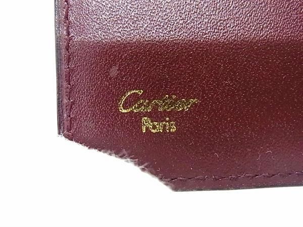 1円 ■新品同様■ Cartier カルティエ マストライン レザー 6連 キーケース 鍵入れ レディース ボルドー系 AX6765_画像4