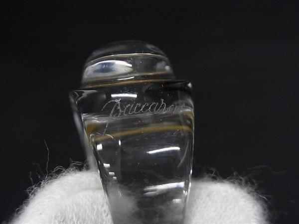 1円 ■美品■ Baccarat バカラ クリスタルガラス リング 指輪 アクセサリー 約10号 メンズ レディース クリア×ゴールド系 FA1943_画像4