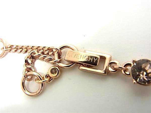 1円 ■新品同様■ GIVENCHY ジバンシィ ラインストーン ネックレス ペンダント アクセサリー レディース ピンクゴールド系 FA5509_画像3