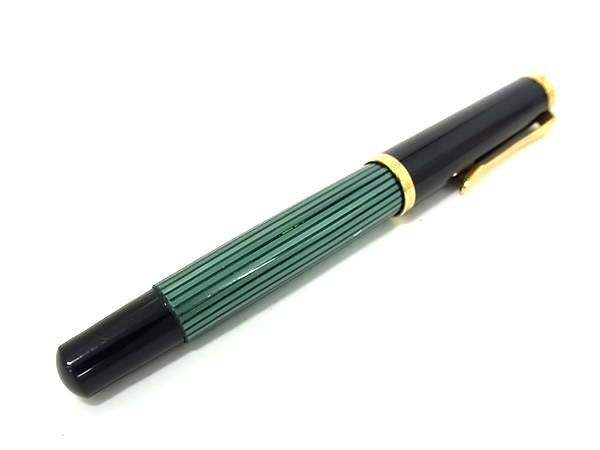 1 jpy # beautiful goods # Pelikan pelican Hsu be lane pen .14C 585 14 gold fountain pen writing implements stationery black group × green group × gold group FA5666