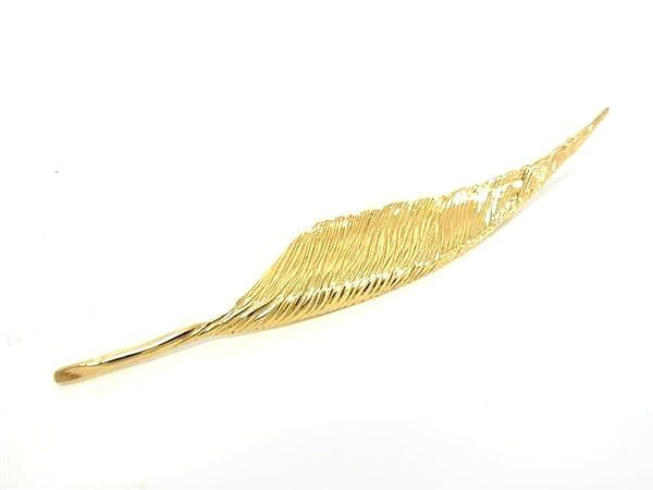 1 иен # прекрасный товар # ChristianDior Christian Dior перо булавка брошь значок аксессуары женский оттенок золота BG8301