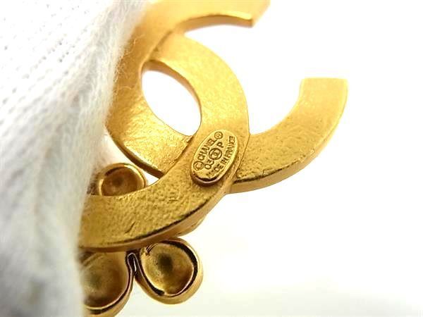 1 иен # превосходный товар # CHANEL Chanel здесь Mark 03P стразы цветок узор подвеска с цепью колье верх оттенок золота AZ1477