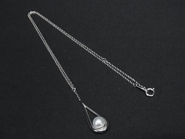 1円 ■新品同様■ MIKIMOTO ミキモト 本真珠 アコヤ真珠 パール 約6mm SV925 ネックレス ペンダント アクセサリー ホワイト系 AW9081_画像1