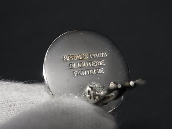 1 jpy # beautiful goods # HERMES Hermes Serie clip type earrings accessory lady's silver group AZ3709
