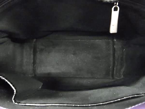 1 иен # первоклассный # подлинный товар #JRA легализация # прекрасный товар # ZAO The o- крокодил × Ostrich ручная сумочка большая сумка оттенок черного × лиловый серия BK1601