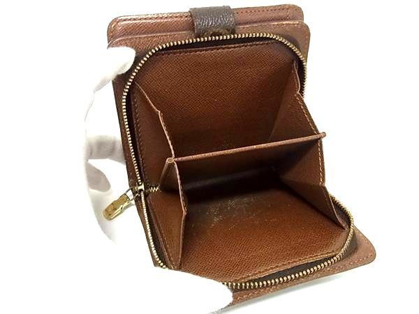 1円 ■美品■ LOUIS VUITTON ルイヴィトン M61667 モノグラム コンパクトジップ 二つ折り 財布 ウォレット レディース ブラウン系 FA8144_画像5