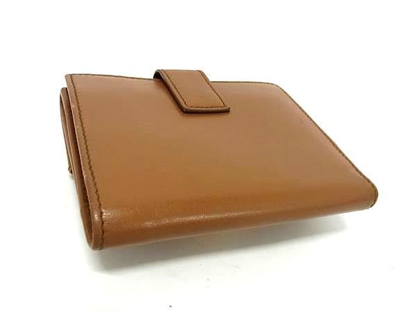 1 иен # прекрасный товар # Salvatore Ferragamo Ferragamo gun chi-ni кожа двойной бумажник бумажник . inserting кошелек для мелочи . оттенок коричневого AX6718