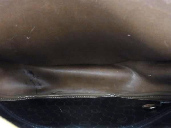 1 иен ChristianDior Christian Dior Vintage соты рисунок PVC× кожа Cross корпус сумка на плечо оттенок коричневого AX6610