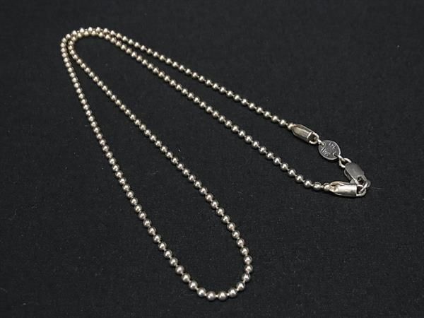 1円 ■美品■ CHROME HEARTS クロムハーツ SV925 ボールチェーン ネックレス アクセサリー メンズ レディース シルバー系 AW3863_画像1