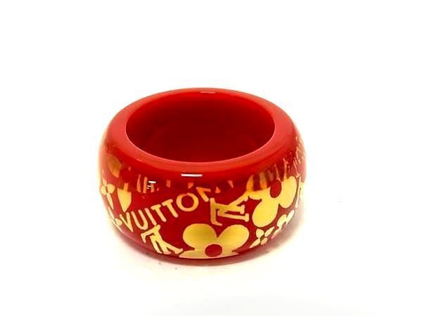 1 jpy # beautiful goods # LOUIS VUITTON Louis Vuitton M66306 bar g tropical cocktail ring ring declared size M ( approximately 11 number ) red group FA2182