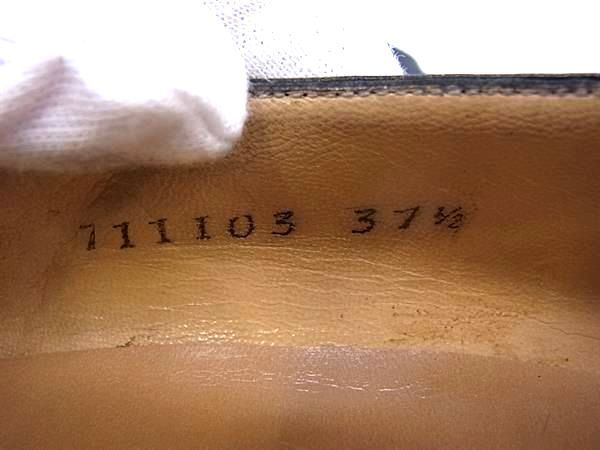 1円 ■極上■本物■美品■ HERMES エルメス オーストリッチ パンプス 表記サイズ 37 1/2 (約24.5cm) 靴 シューズ ブラック系 AZ1440_画像5