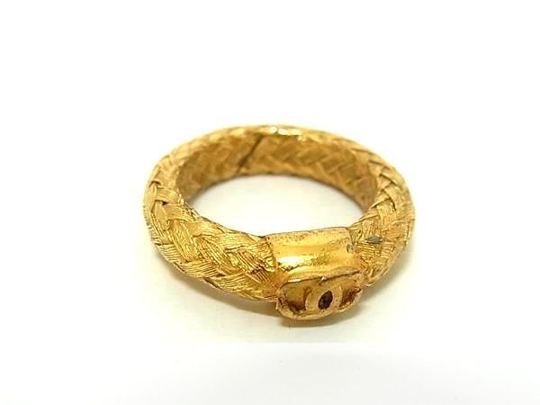 1 иен # прекрасный товар # CHANEL Chanel здесь Mark 00A кольцо кольцо аксессуары примерно 13 номер женский мужской оттенок золота FA5547