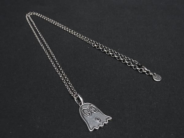 1 jpy # beautiful goods # GUCCI Gucci Gucci ghost SV925 necklace pendant accessory lady's men's silver group FA7636