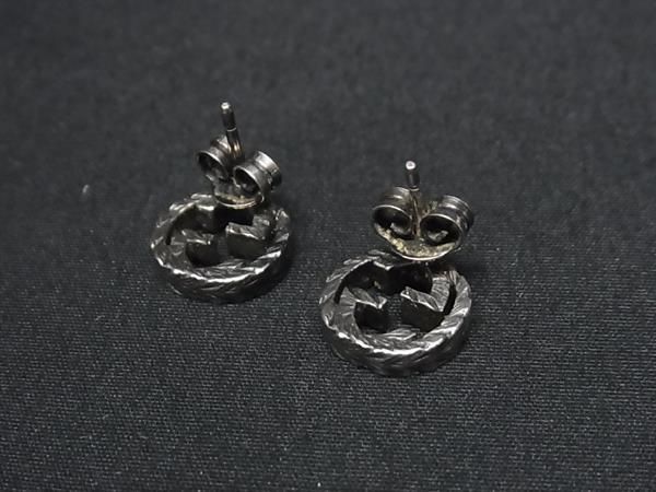 1円 GUCCI グッチ インターロッキングG SV925 ピアス アクセサリー レディース シルバー系 AW9234_画像2