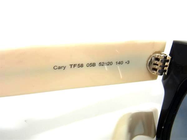 1円 TOM FORD トムフォード TF58 05B サングラス メガネ 眼鏡 レディース メンズ ブラック系×クリーム系 FA7596_画像4