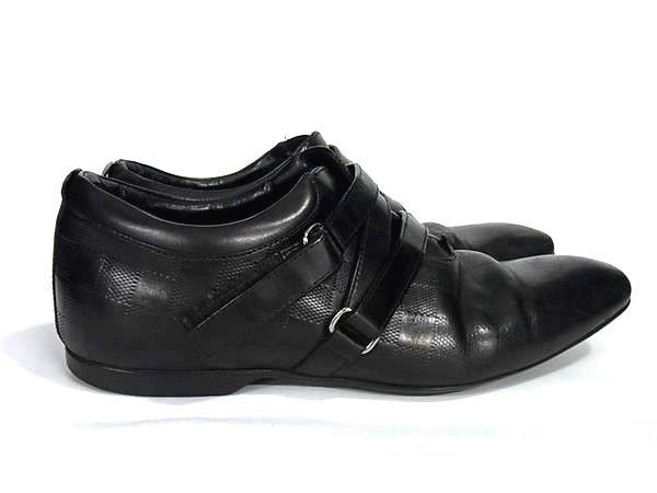 1円 LOUIS VUITTON ルイヴィトン ダミエアンフィニ ドレスシューズ サイズ5 (約24.5cm) 靴 メンズ ブラック系 AW9868_画像2