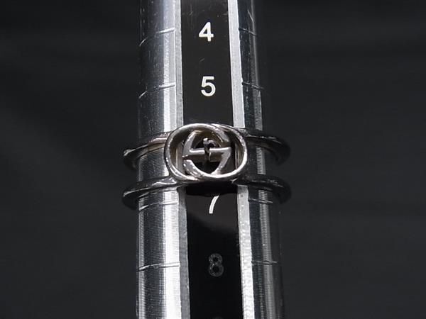 1円 GUCCI グッチ インターロッキングＧ SV925 リング 指輪 アクセサリー 表記サイズ7(約7号) レディース シルバー系 AZ3255_画像3