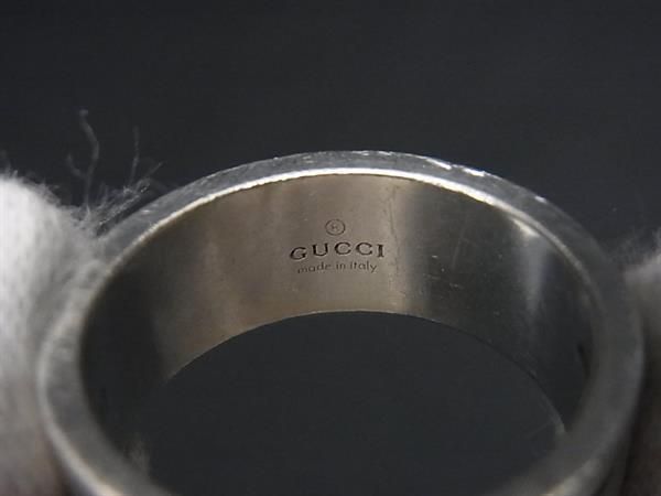 1円 ■美品■ GUCCI グッチ ブランデッドG SV925 リング 指輪 アクセサリー 表記サイズ17(約16号) レディース メンズ シルバー系 AZ3273_画像4