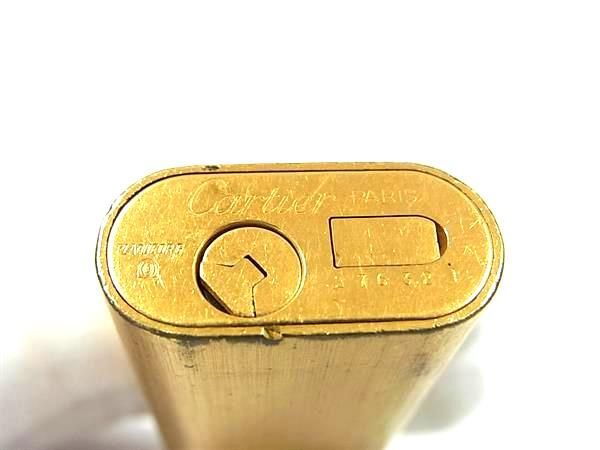 1円 Cartier カルティエ トリニティ オーバル 高級ガスライター ローラーガスライター 喫煙グッズ 喫煙具 ゴールド系 AZ4102_画像4