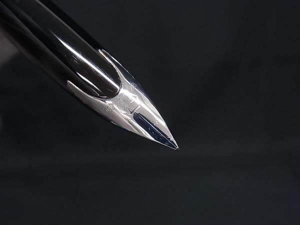 1円 ■美品■ WATERMAN ウォーターマン ペン先 18K 750 18金 万年筆 筆記用具 文房具 ステーショナリー ブラック系×シルバー系 AZ4085_画像4