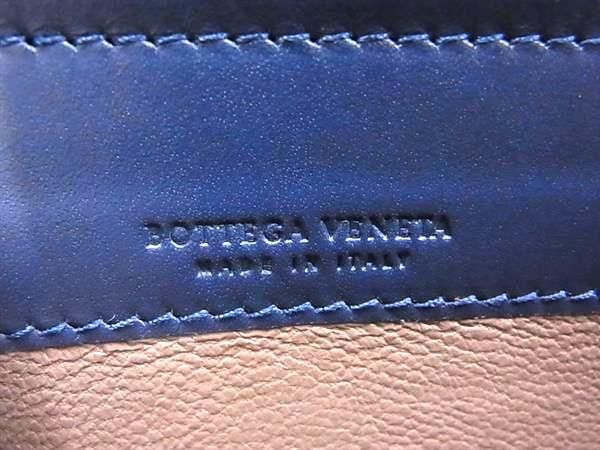 1円 ■新品同様■ BOTTEGA VENETA ボッテガヴェネタ イントレチャート レザー ラウンドファスナー 長財布 ウォレット ブルー系 AX1145_画像5