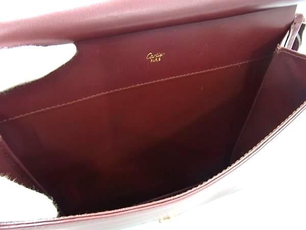 1 иен # прекрасный товар # Cartier Cartier Must линия кожа Cross корпус one сумка на плечо наклонный .. портфель женский бордо серия AY3508